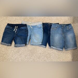 Set of 4 Denim Bermuda Shorts